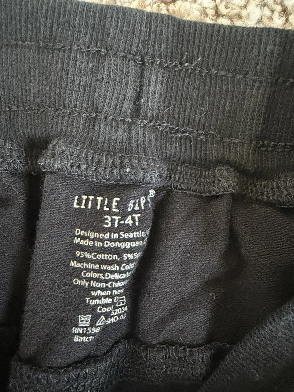 Little Bipsy Toddler Boys Black Kids Shorts with Drawstring